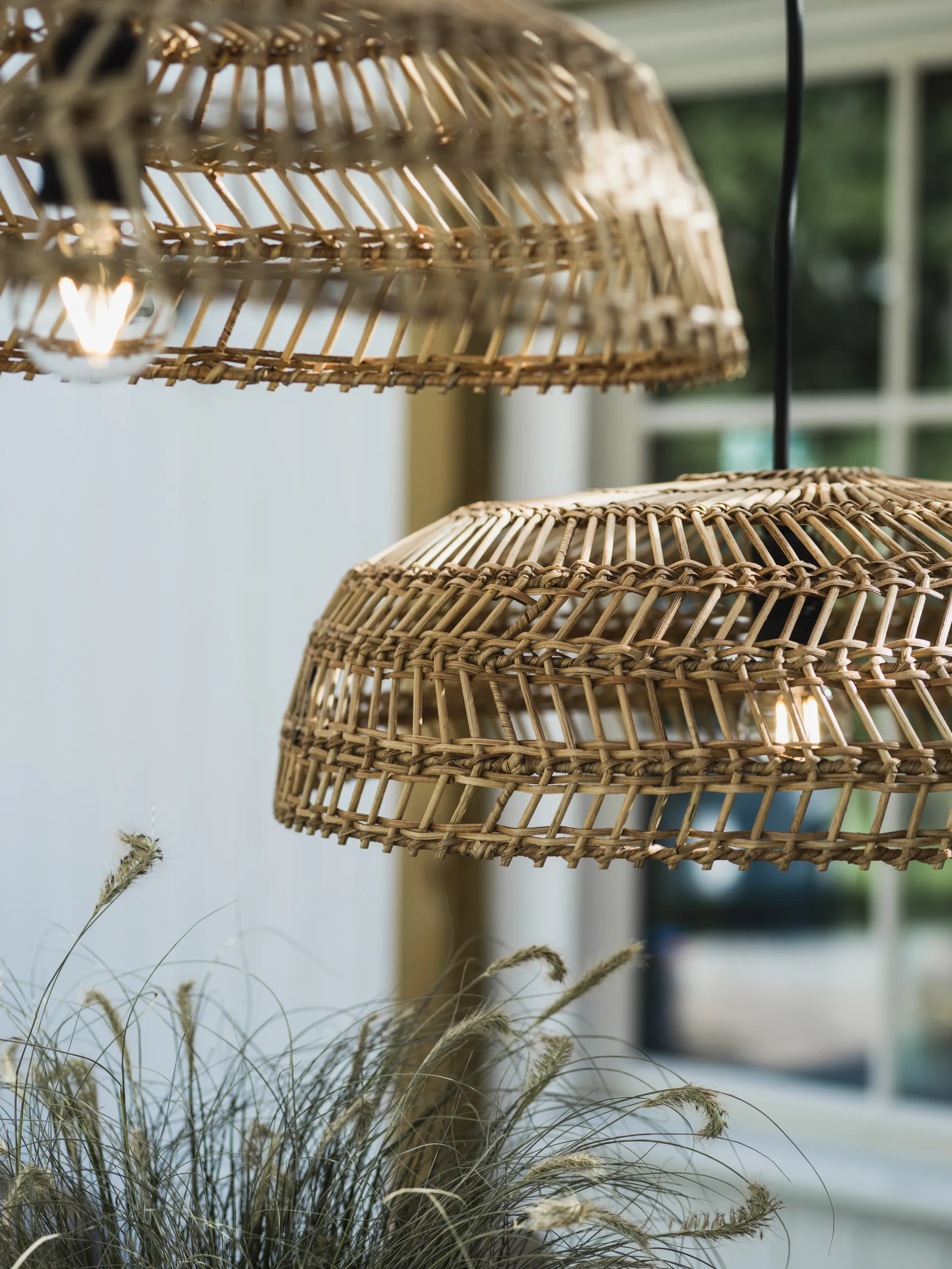 Denise ceiling lamp rattan, Ø53 cm PR Home