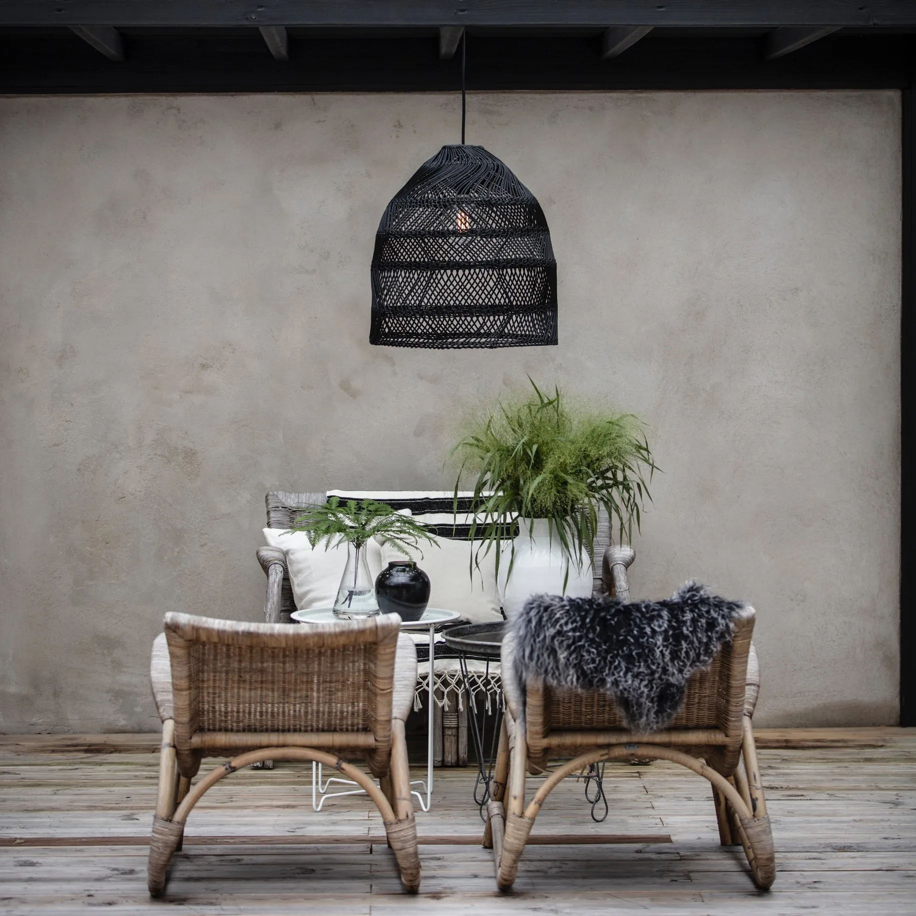 Maja ceiling lamp Ø45.5 cm, black PR Home