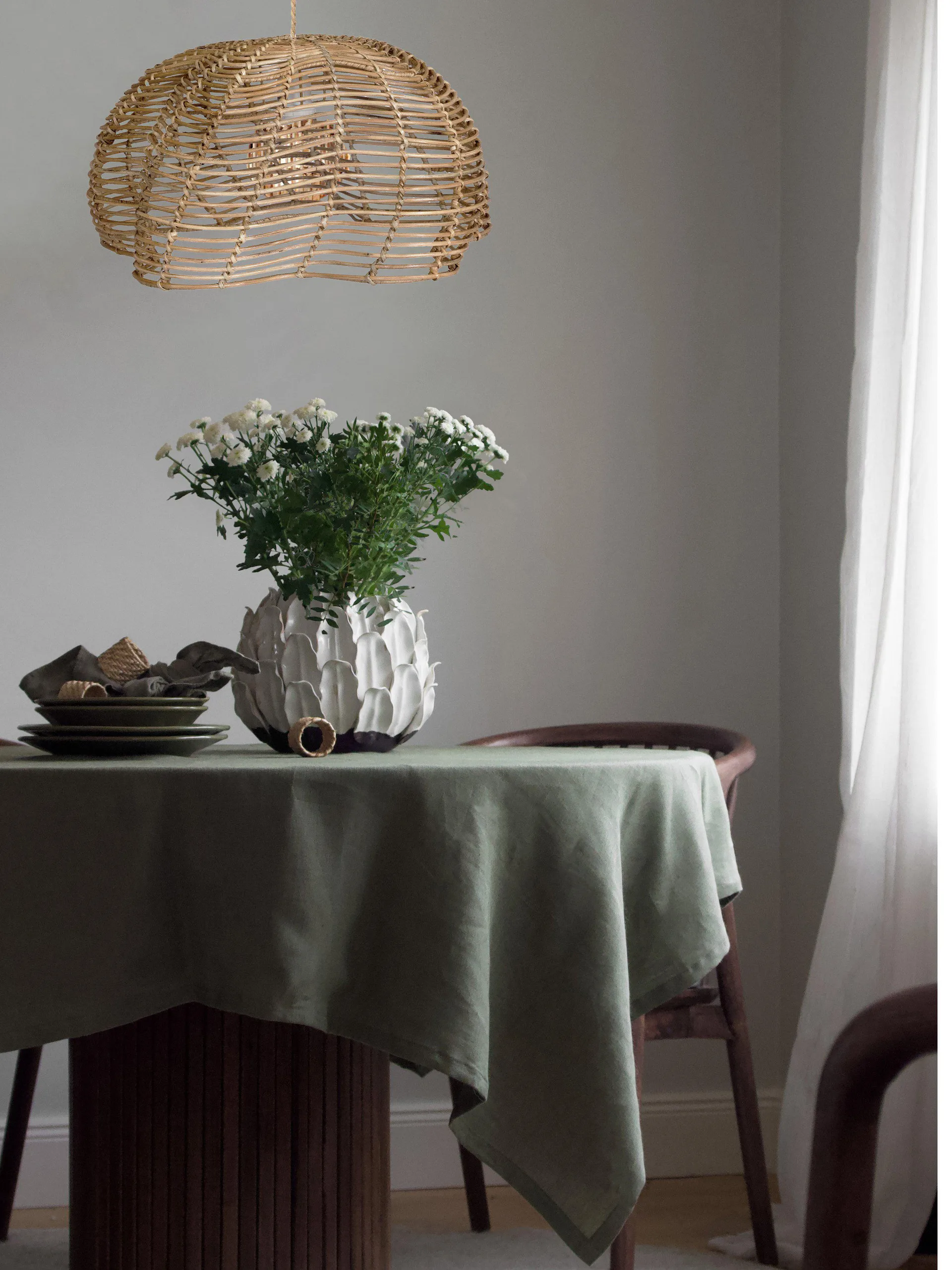 Mayla pendant lamp, Natural, Ø43x24 cm PR Home