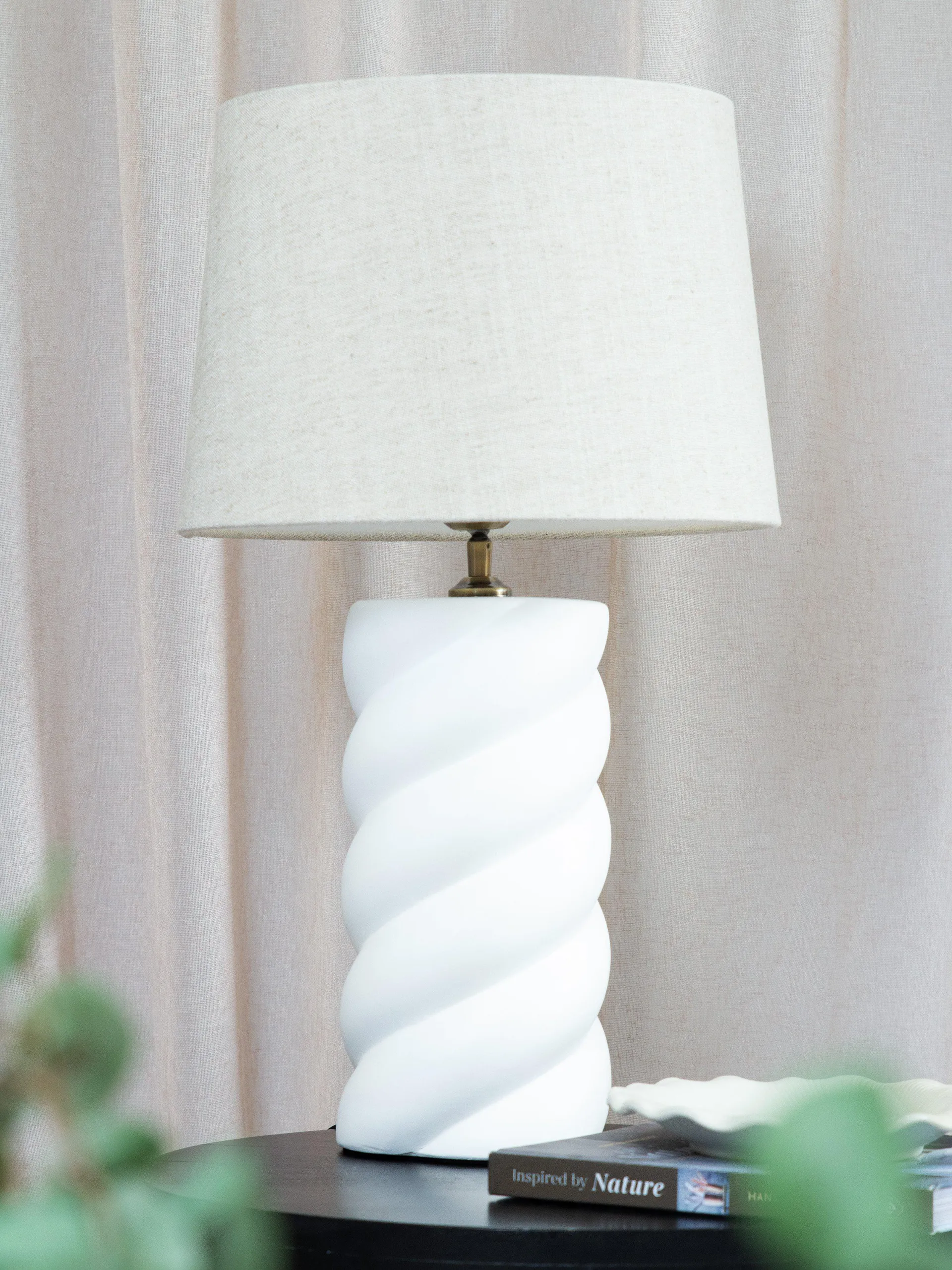 Spin table lamp, White-beige PR Home