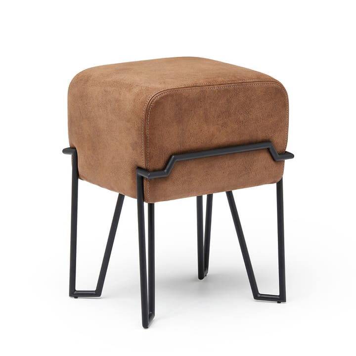 Bokk stool - Black-brown leather - Puik