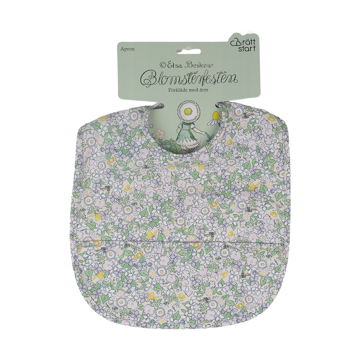 Rätt Start Elsa Beskow Blomsterfesten bib Multi | Scandinavian Design | Multi