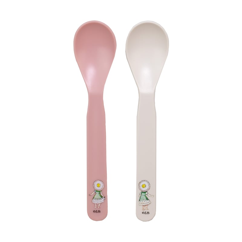 Rätt Start Elsa Beskow Blomsterfesten spoon 2-pack Pink-white