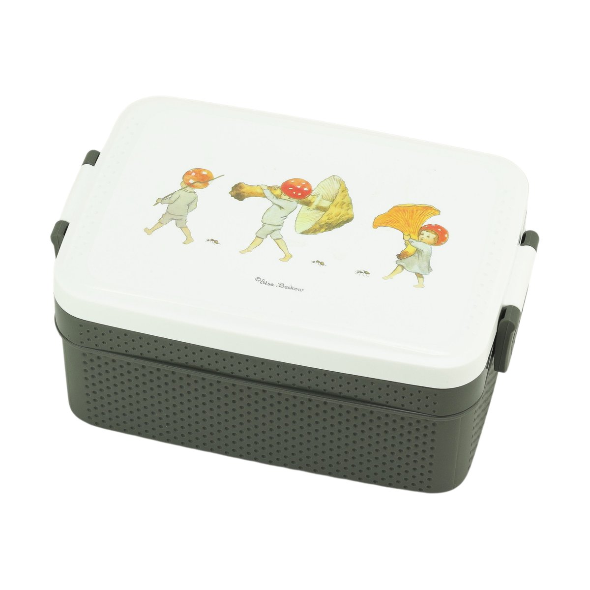 Rätt Start Elsa Beskow Tomtebobarnen lunch box 8x18.5 cm Brown-white