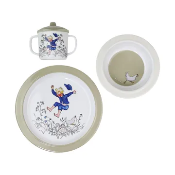 Emil i Lönneberga children's tableware 3 pieces - White-blue - Rätt Start