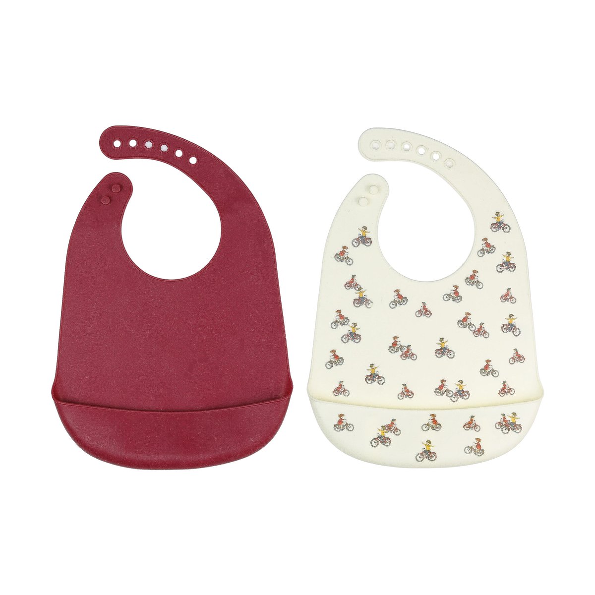 Rätt Start Lotta på Bråkmakargatan bib 2-pack Red-white
