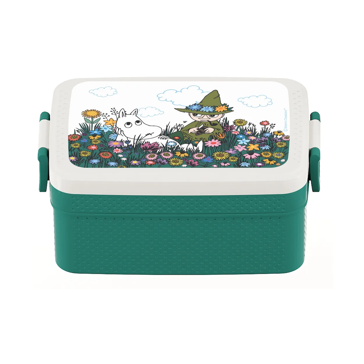 Rätt Start Moomin Meadow lunch box 12x18.5 cm Green