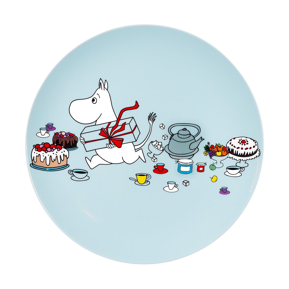 Rätt Start Moomin Picnic flat plate Ø19.5 cm Light blue