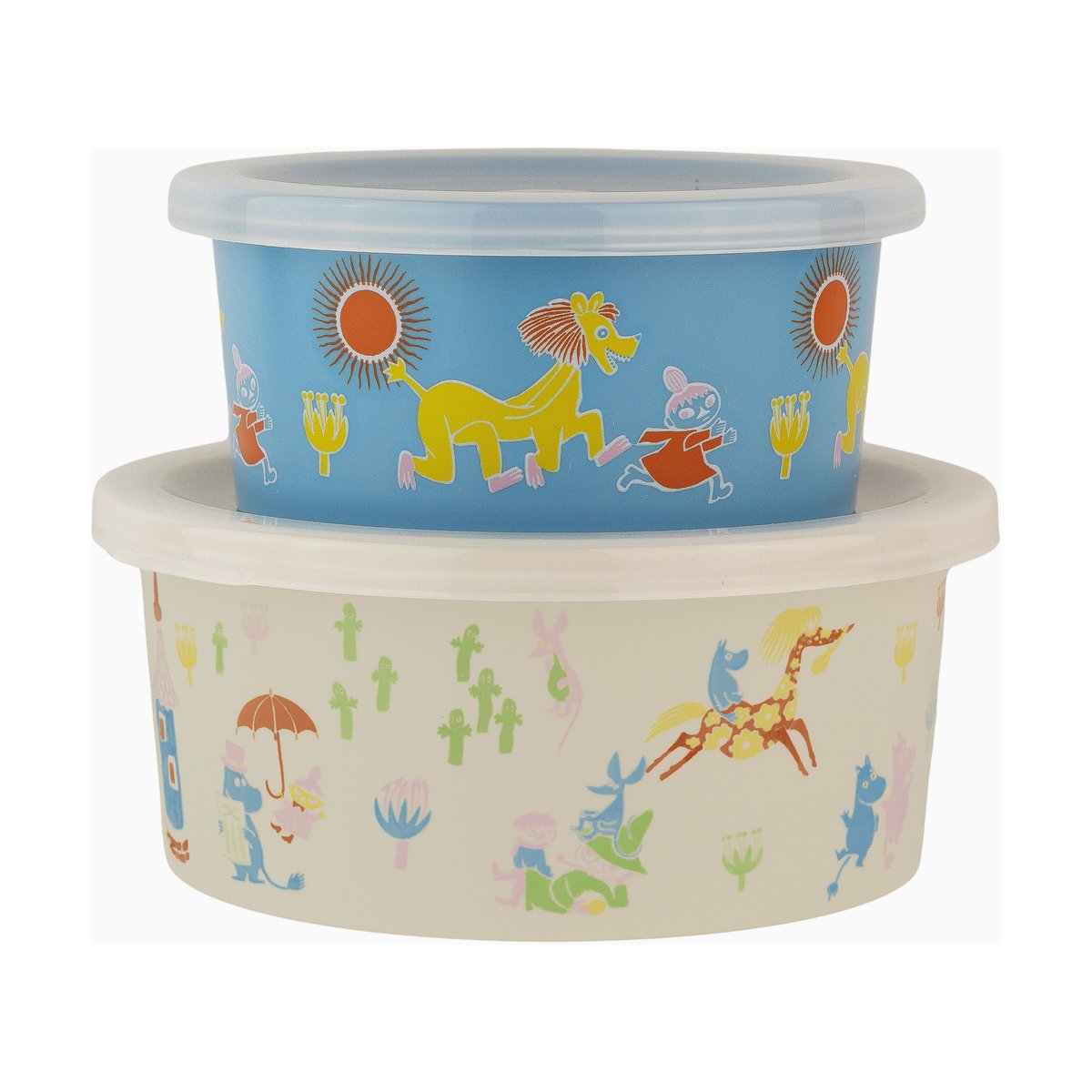 Rätt Start Mumin 80 snack box 2 pieces Beige-blue | Scandinavian Design | Lunch boxes & food containers | Beige