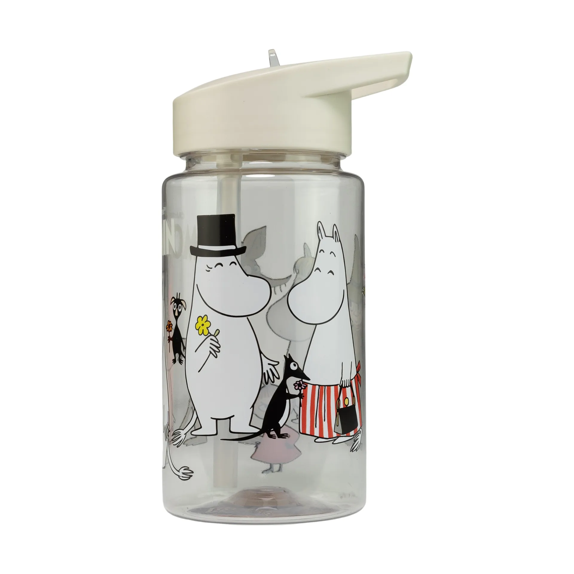 Mumin Familj water bottle 55 cl, White Rätt Start
