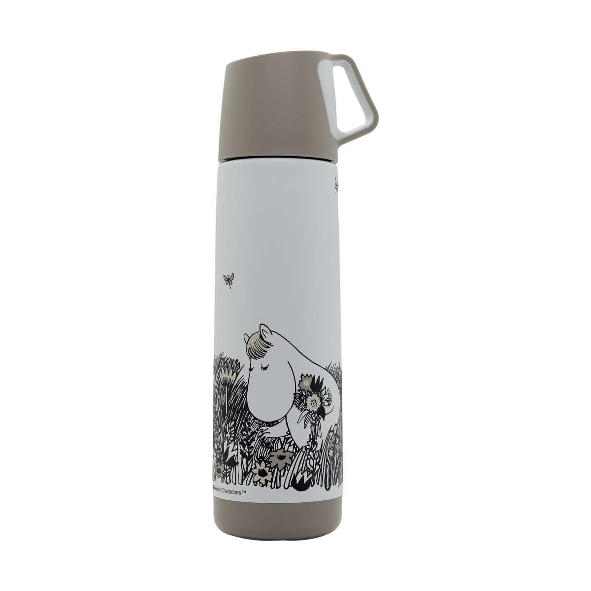 Rätt Start Mumin Graphic thermos 50 cl White-black | Scandinavian Design | Thermal flasks & travel mugs | Black
