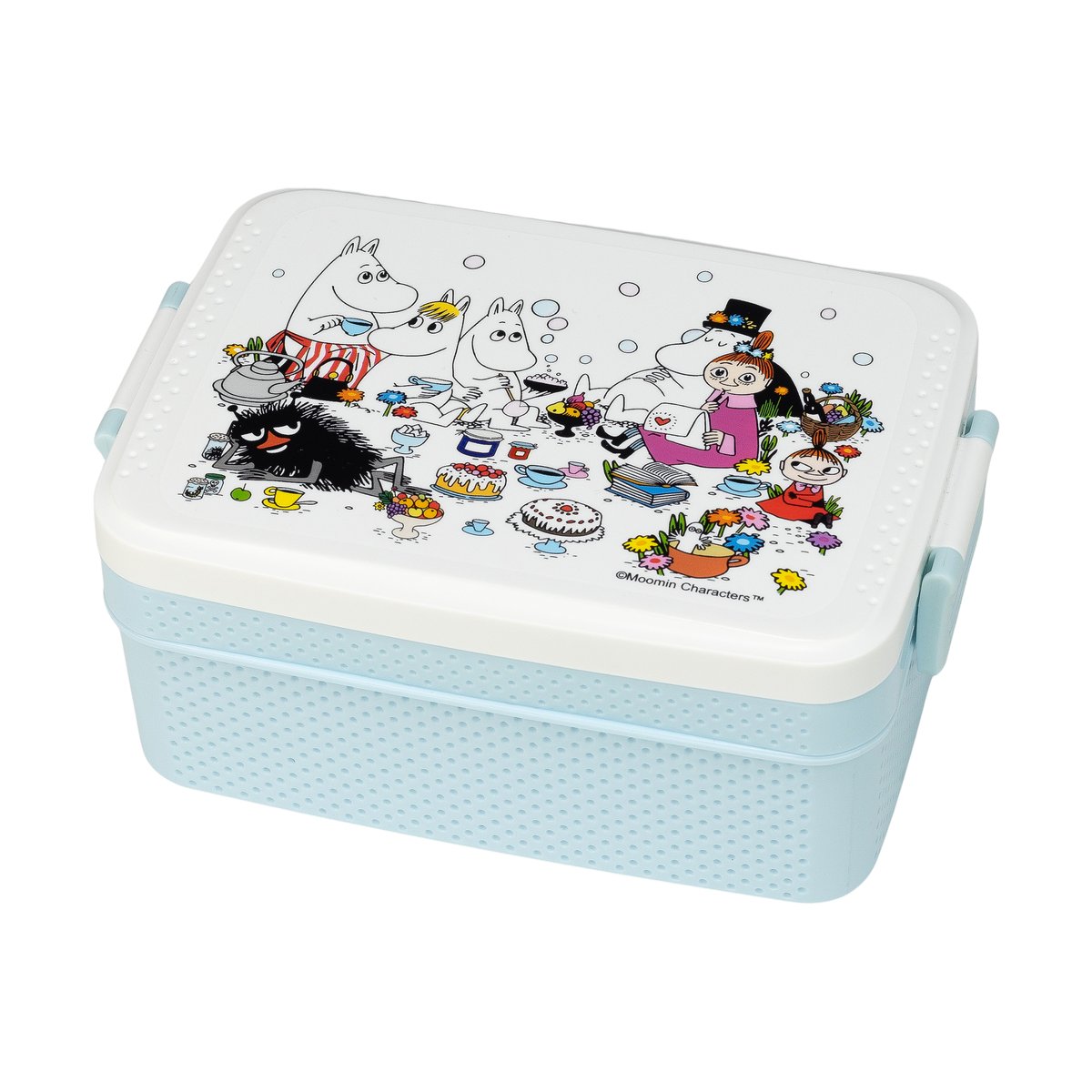 Rätt Start Mumin Picknick lunch box 8x18.5 cm White-blue