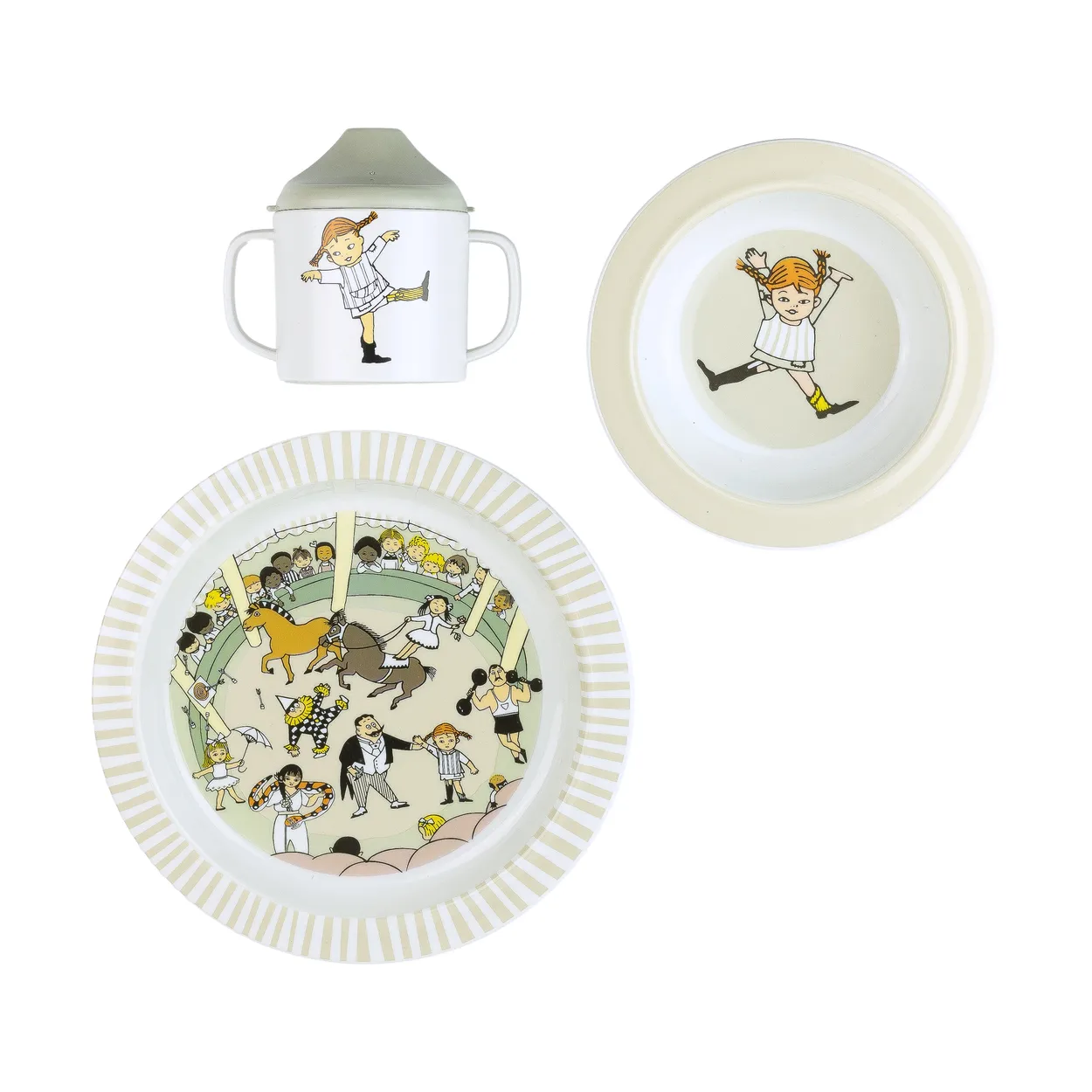 Rätt Start Pippi Cirkus children's dinnerware set 3 pieces Multi