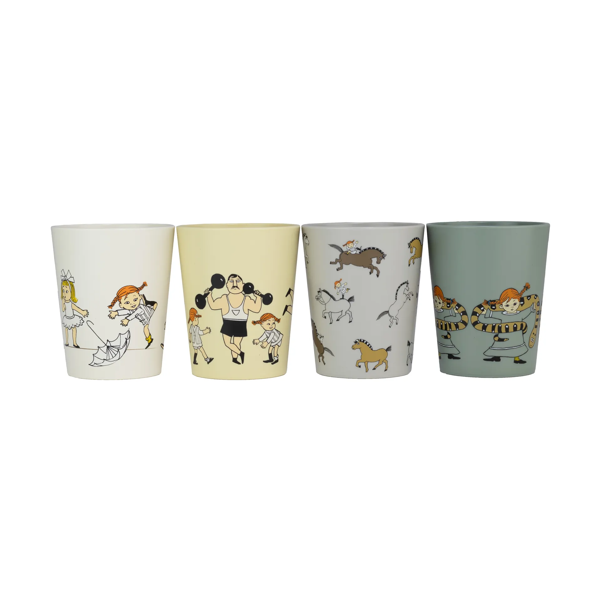 Pippi Cirkus collector's cups 15 cl 4-pack, Multi Rätt Start