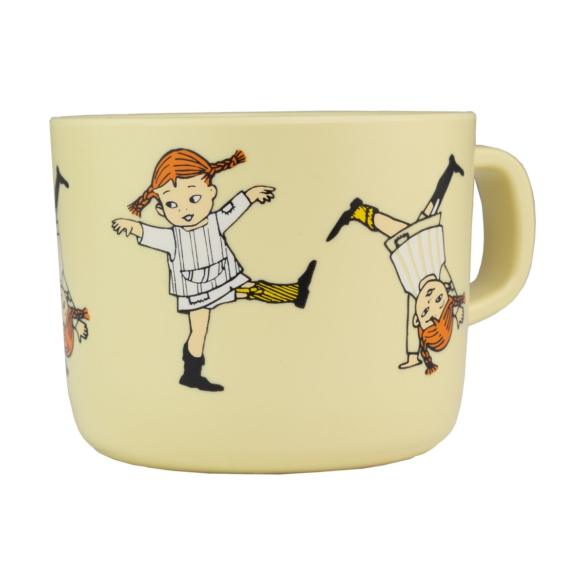 Rätt Start Pippi Cirkus mug 25 cl Yellow | Scandinavian Design | Coffee cups | Yellow