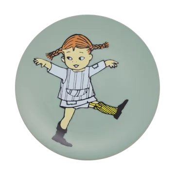 Pippi Cirkus plate Ø20 cm - Green - Rätt Start