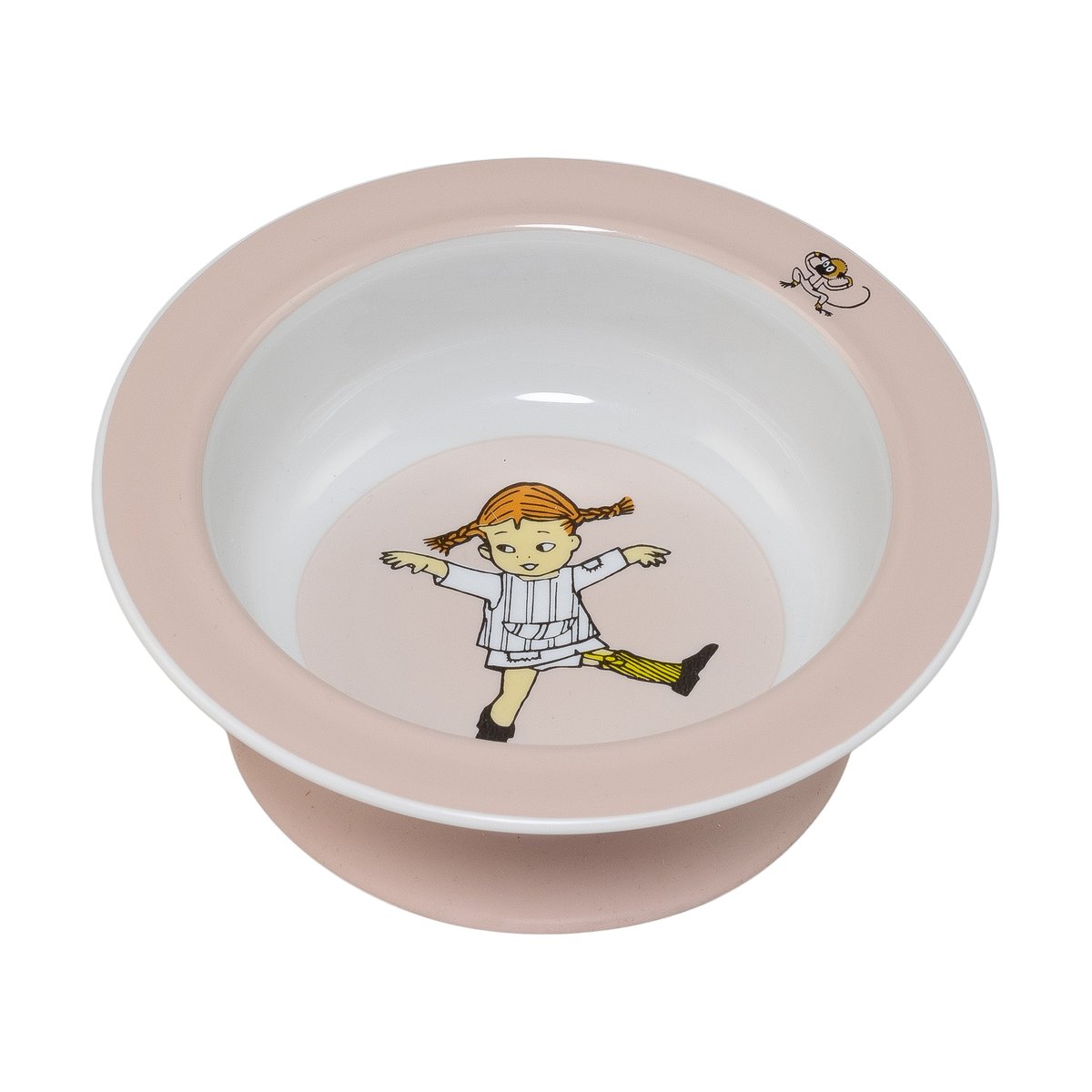 Rätt Start Pippi Cirkus suction cup plate o15.5 cm Pink