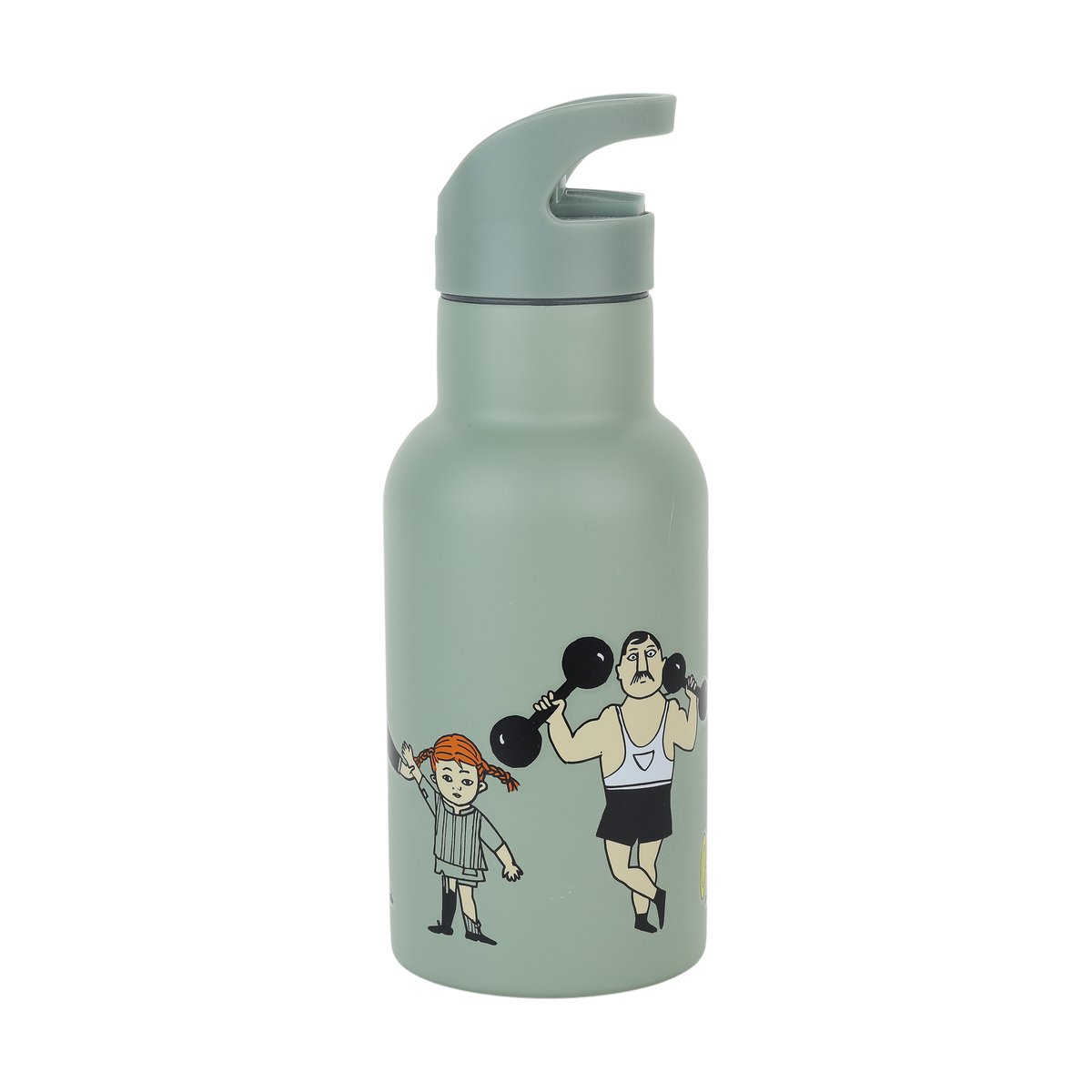 Rätt Start Pippi Cirkus water bottle 34 cl Green | Scandinavian Design | Water bottles | Green