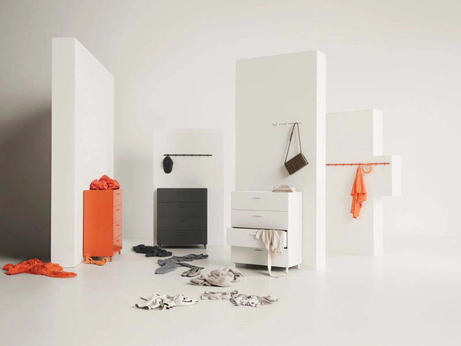 Relief dresser wide with legs 82x92.2 cm grey Relief