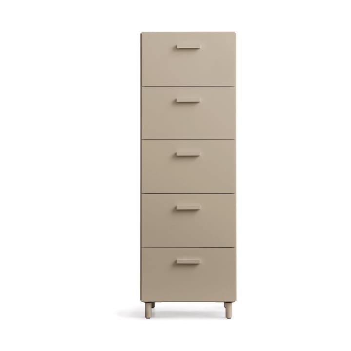 Relief high dresser with legs 41x115 cm beige - undefined - Relief