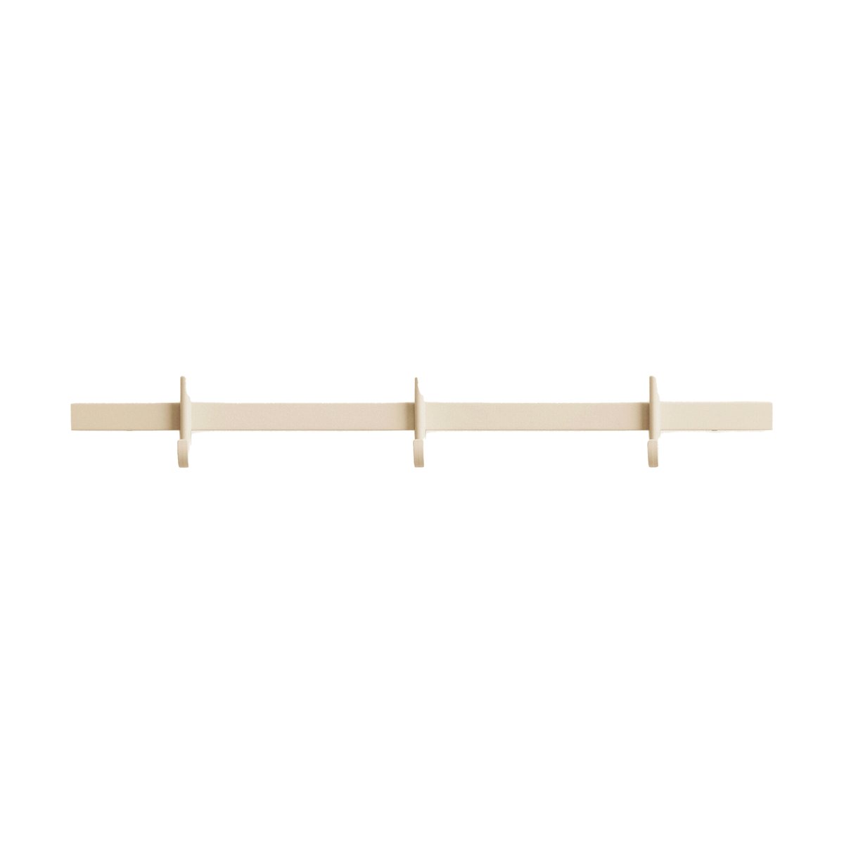 Relief hook rack small 41 cm Ash | Scandinavian Design | Clothes hooks & hangers | Beige