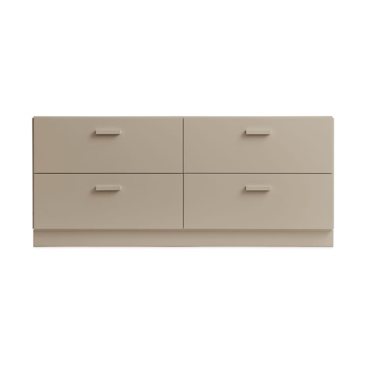 Relief low dresser with base 123x46.6 cm beige - undefined - Relief