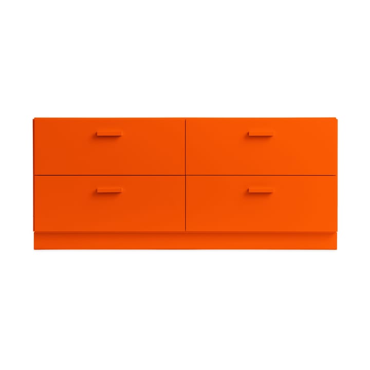 Relief low dresser with base 123x46.6 cm orange - undefined - Relief