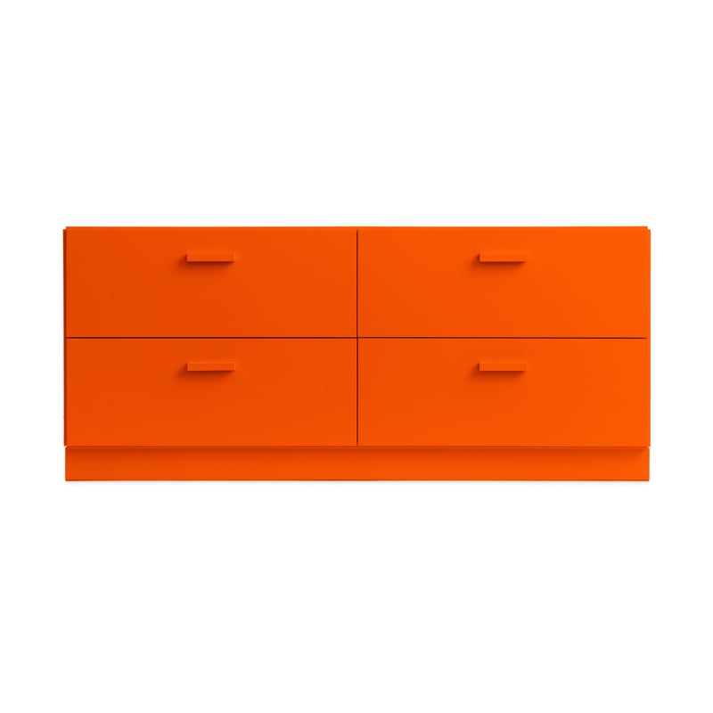 Relief Relief low dresser with legs 123x46.6 cm orange