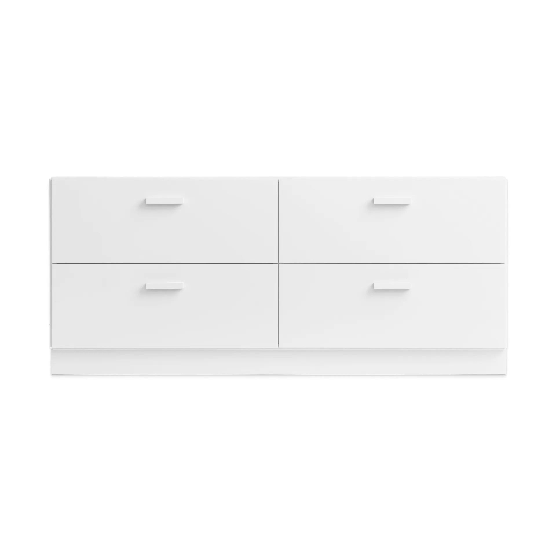 Relief low dresser with base 123x46.6 cm white Relief