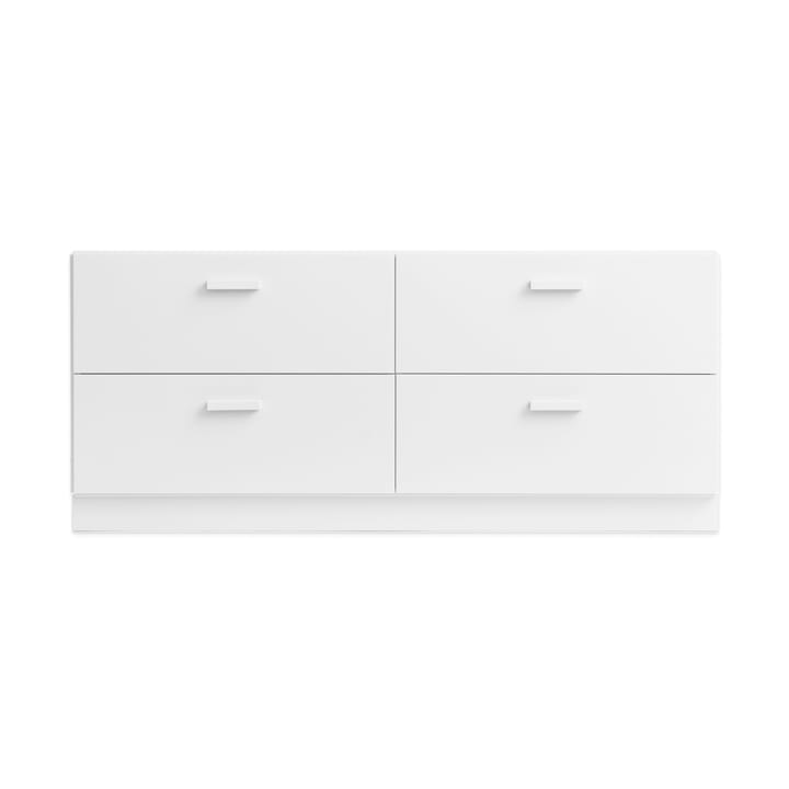 Relief low dresser with base 123x46.6 cm white - undefined - Relief