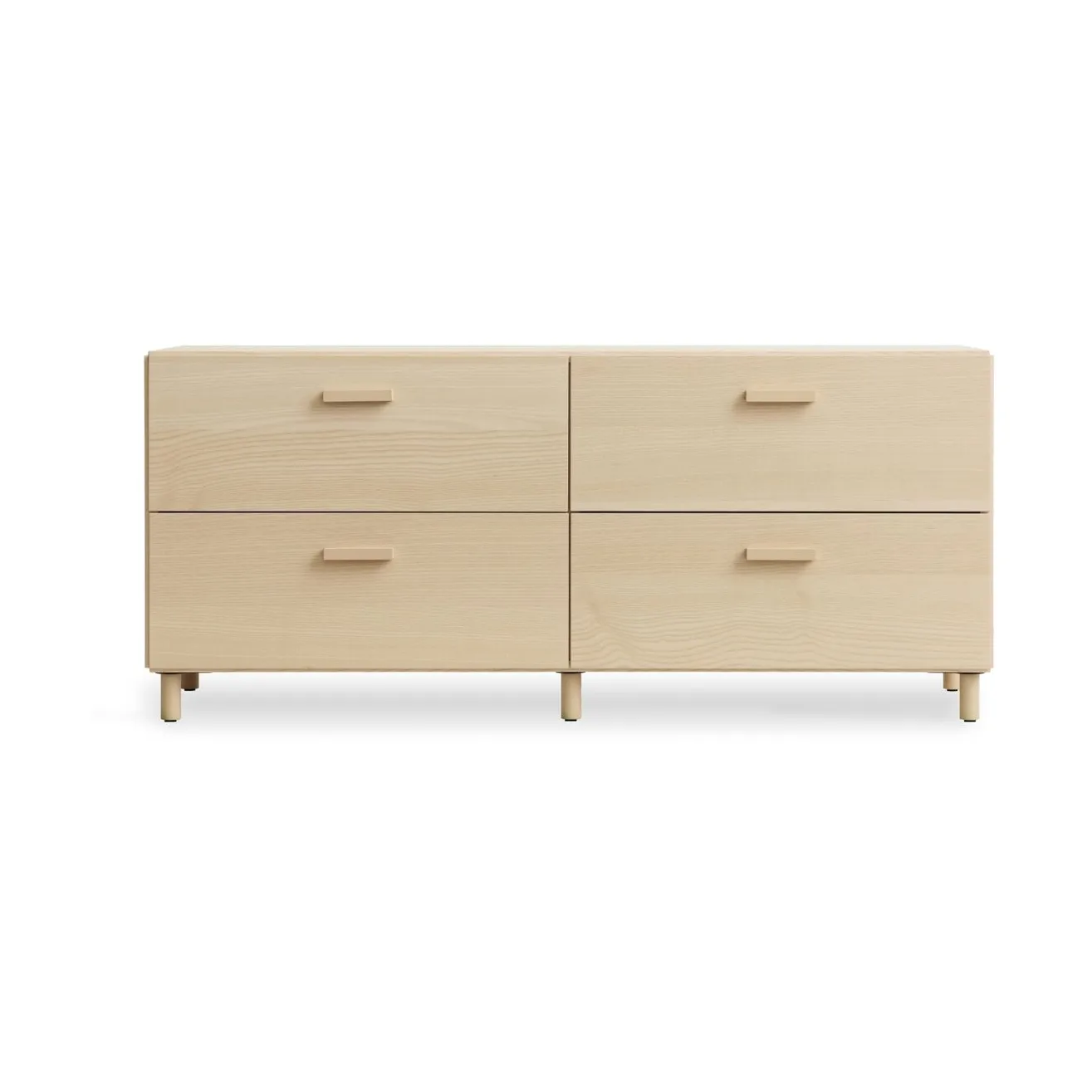 Relief low dresser with legs 123x46.6 cm ash,  Relief