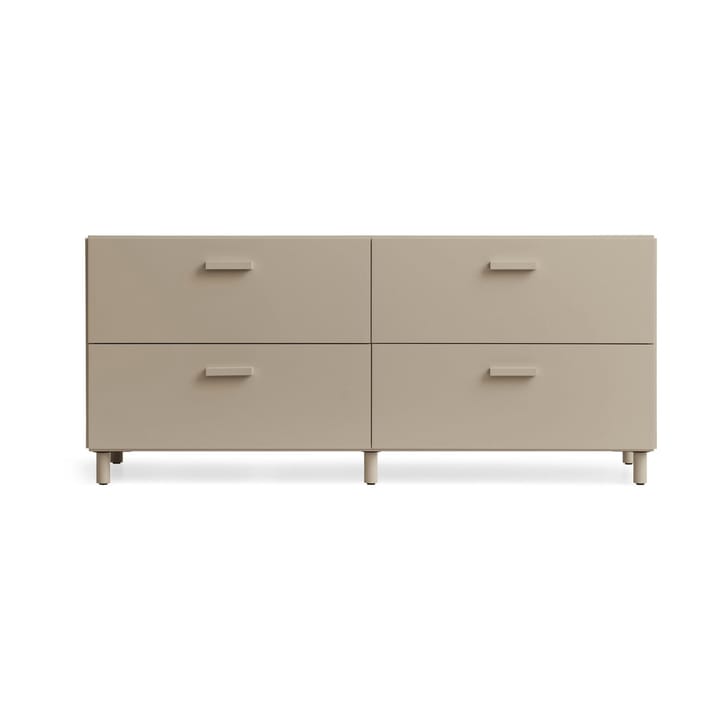 Relief low dresser with legs 123x46.6 cm beige - undefined - Relief