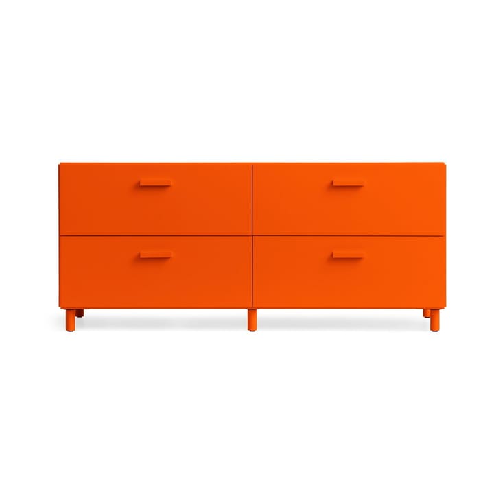 Relief low dresser with legs 123x46.6 cm orange - undefined - Relief