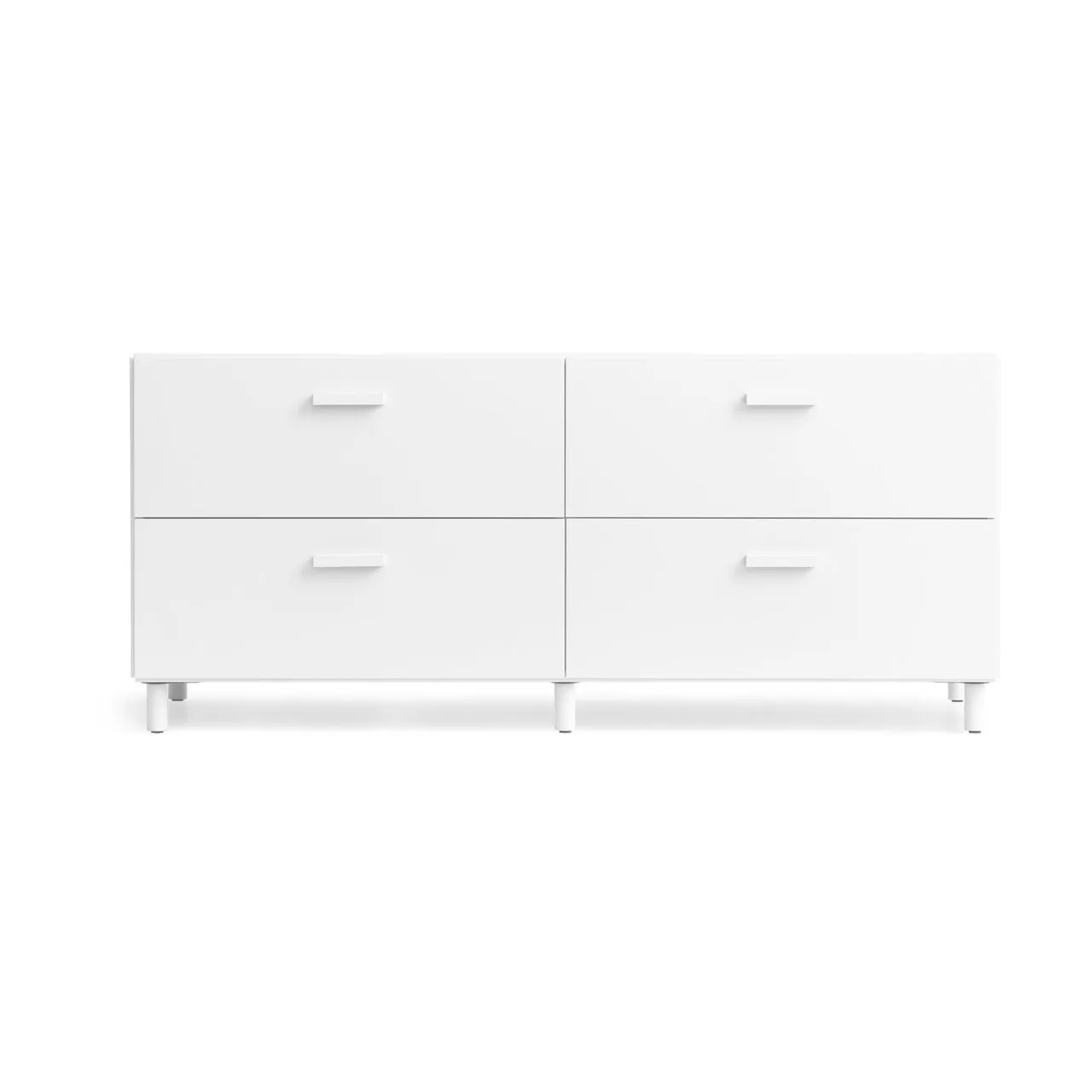 Relief low dresser with legs 123x46.6 cm white,  Relief