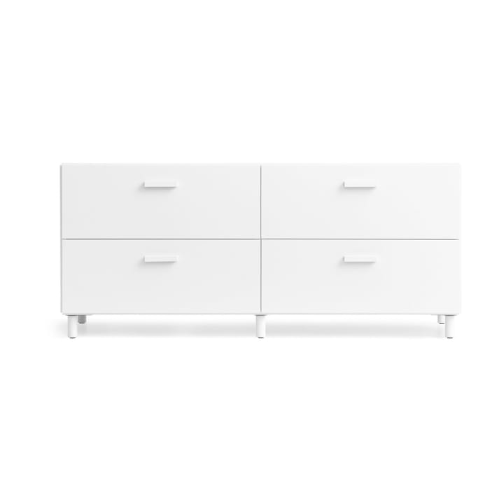 Relief low dresser with legs 123x46.6 cm white - undefined - Relief