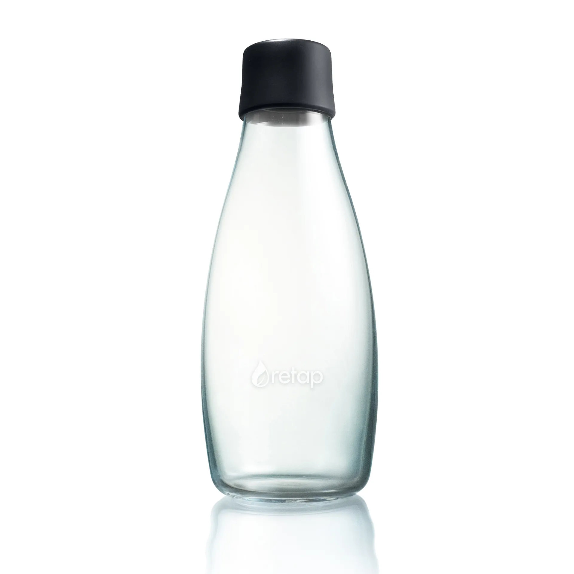 Retap glass bottle 0.5 l, Black Retap