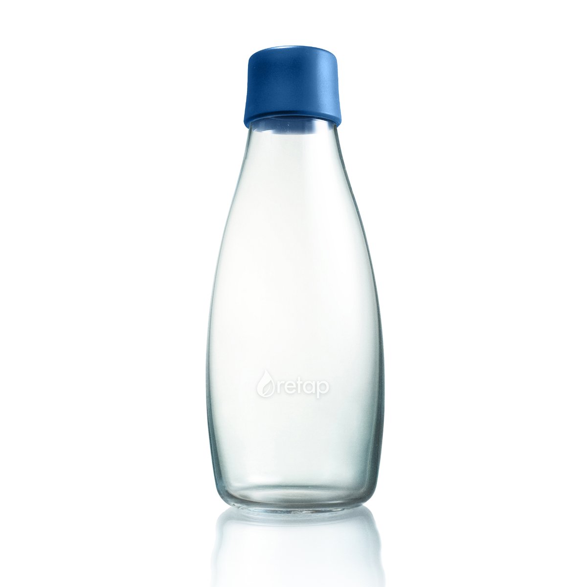 Retap glass bottle 0.5 l dark blue | Scandinavian Design | Water bottles | Blue
