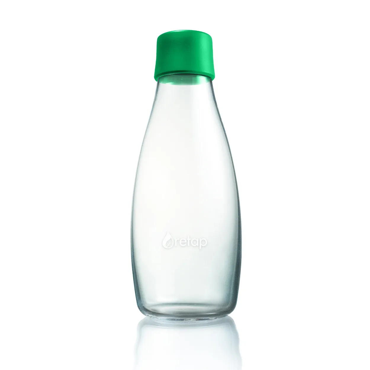 Retap glass bottle 0.5 l Dark green | Scandinavian Design | Water bottles | Green