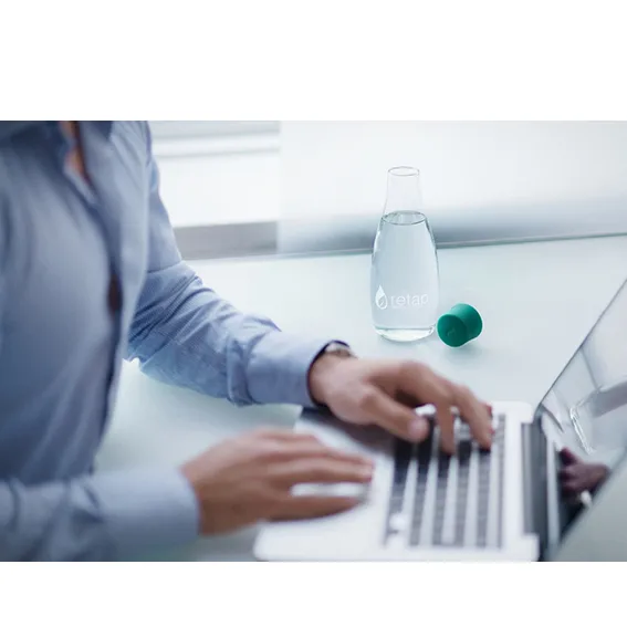 Retap glass bottle 0.5 l, Light blue Retap