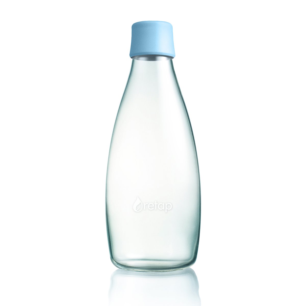Retap glass bottle 0.8 l baby blue | Scandinavian Design | Water bottles | Blue