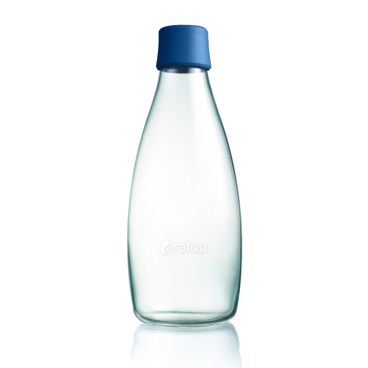Retap glass bottle 0.8 l dark blue | Scandinavian Design | Water bottles | Blue
