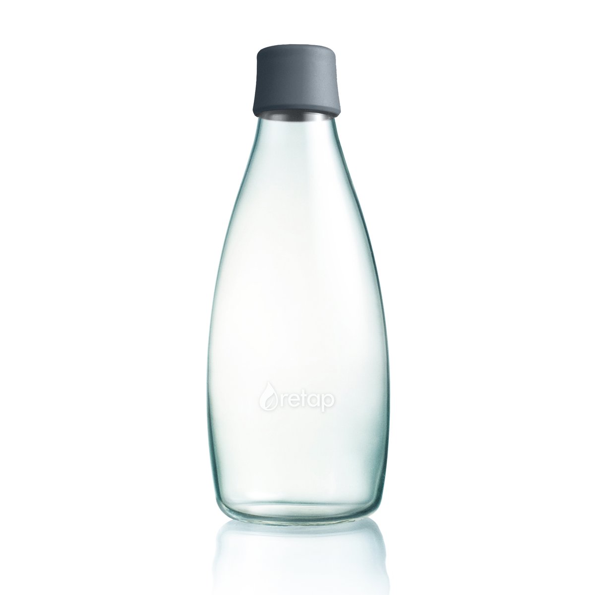 Retap Retap glass bottle 0.8 l grey