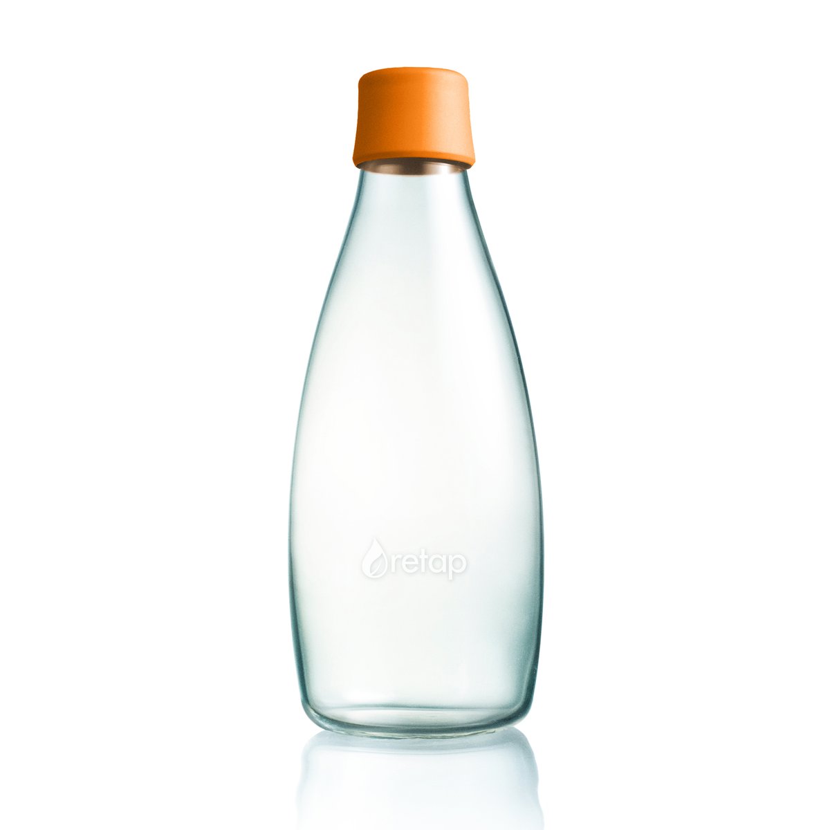 Retap Retap glass bottle 0.8 l orange | Scandinavian Design | Water bottles | Orange