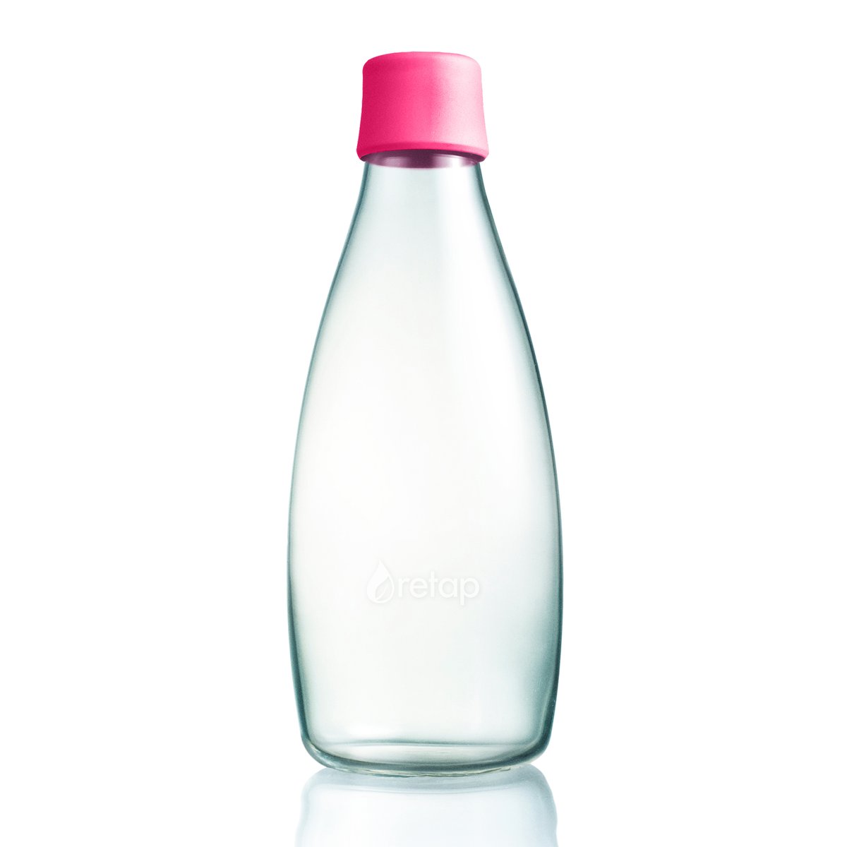 Retap glass bottle 0.8 l pink | Scandinavian Design | Water bottles | Pink