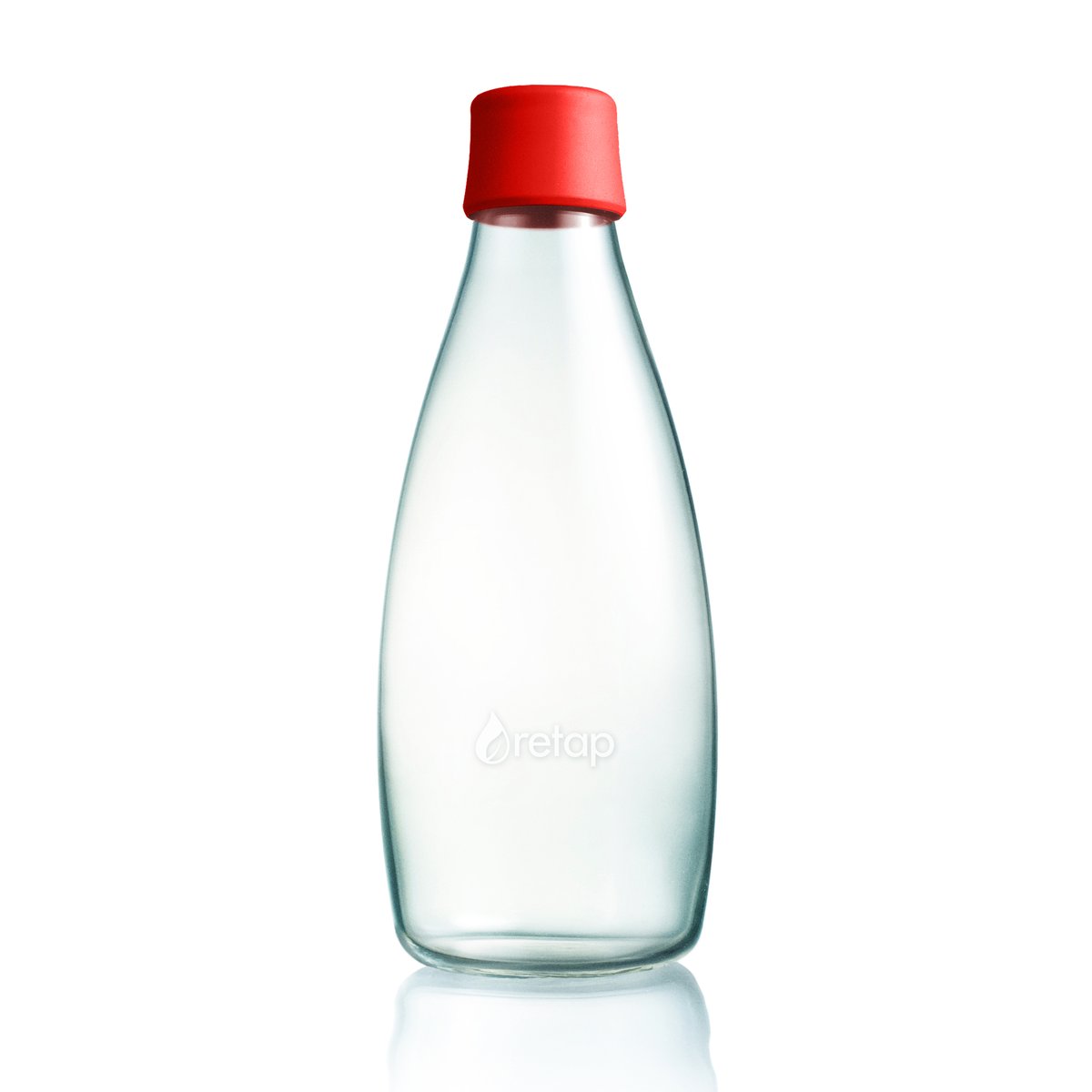 Retap glass bottle 0.8 l red | Scandinavian Design | Water bottles | Red