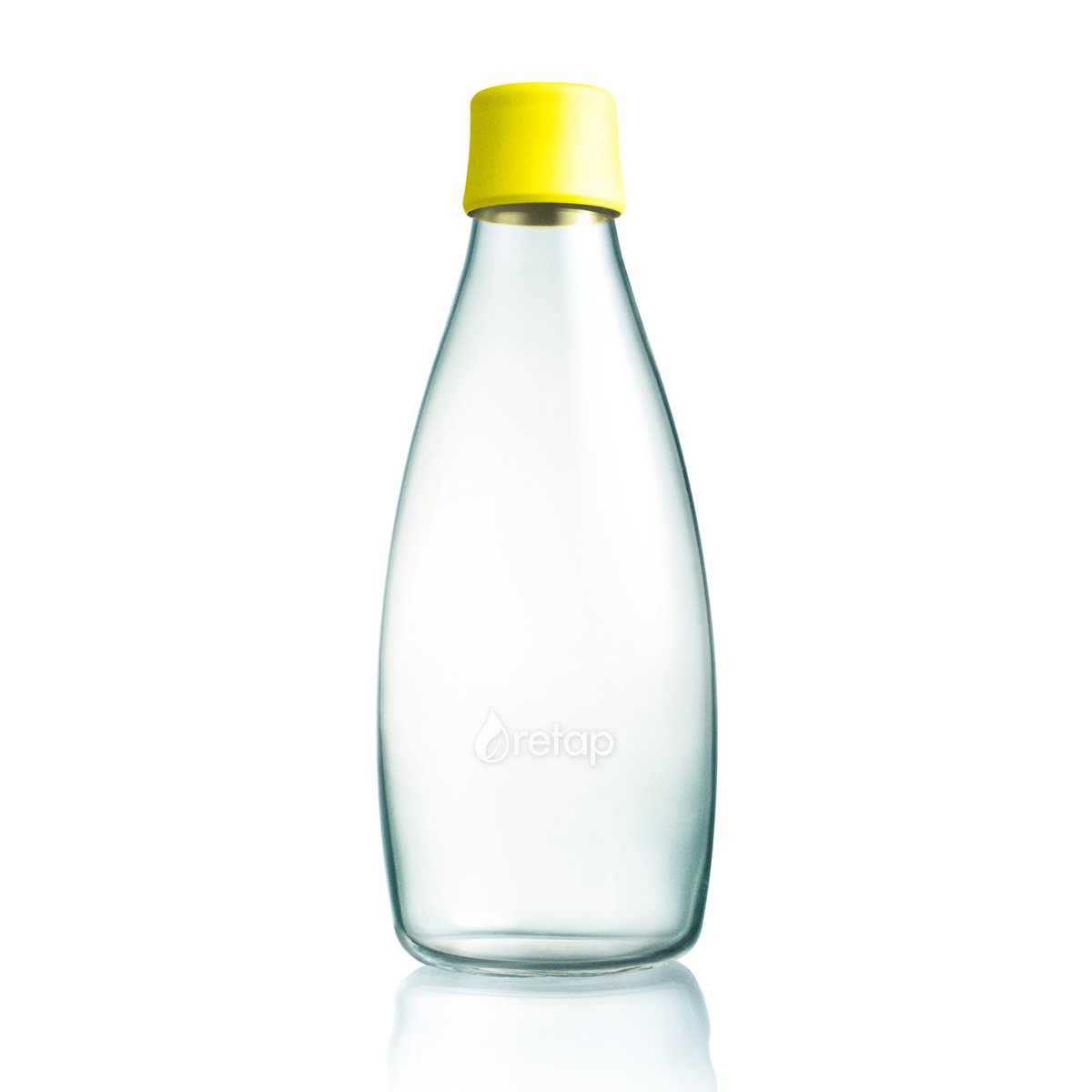 Retap glass bottle 0.8 l yellow | Scandinavian Design | Water bottles | Yellow