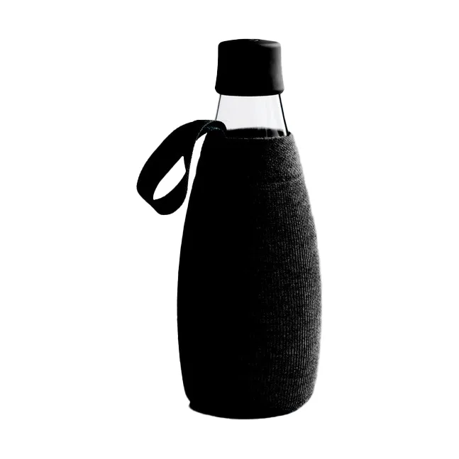 Retap sleeve 0.8 l Black | Scandinavian Design | Water bottles | Black
