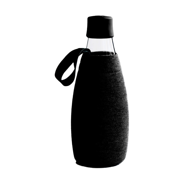 Retap sleeve 0.8 l black | Scandinavian Design | Water bottles | Black