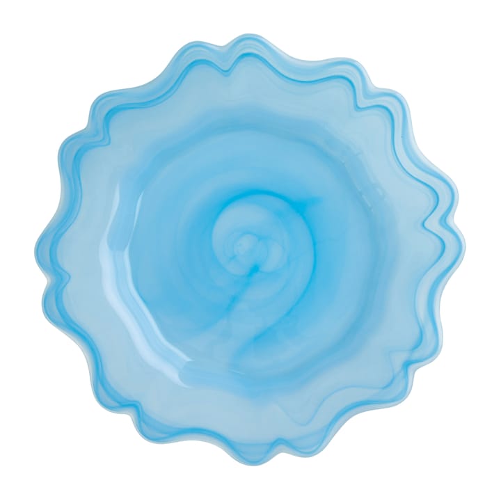 Alabaster small plate Ø21 cm - Sky blue - RICE
