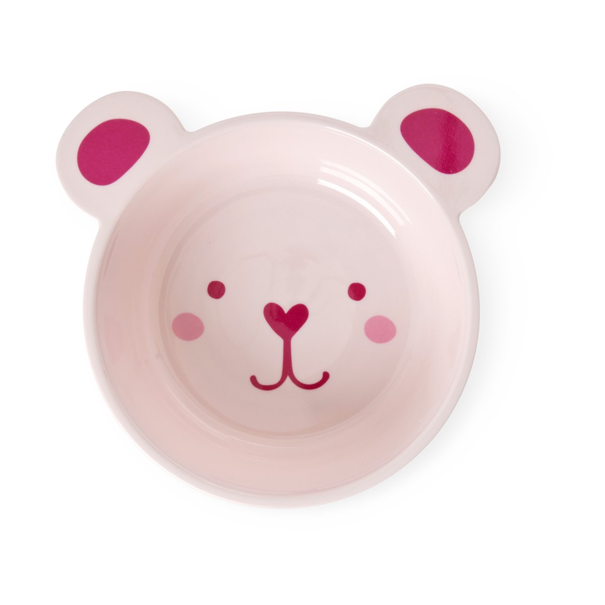 Rice bear-shaped melamine bowl 50 cl Pink | Scandinavian Design | Breakfast bowls | Pink